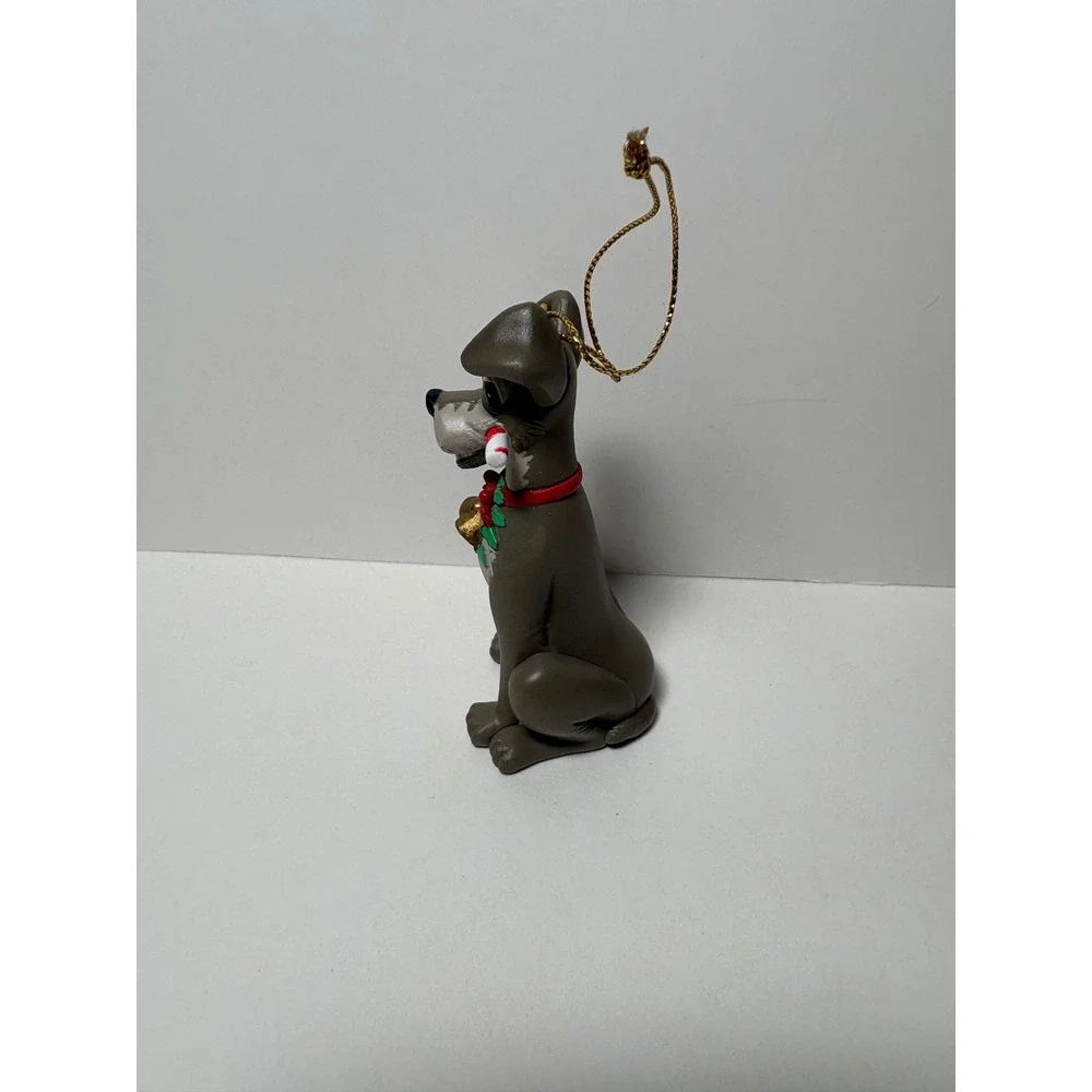 Disney Lady and the Tramp Tramp Christmas Ornament with Candy Cane & Box 028908